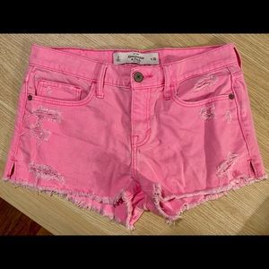 Abercrombie & Fitch Pink Denim Shorts; Size 2/26
